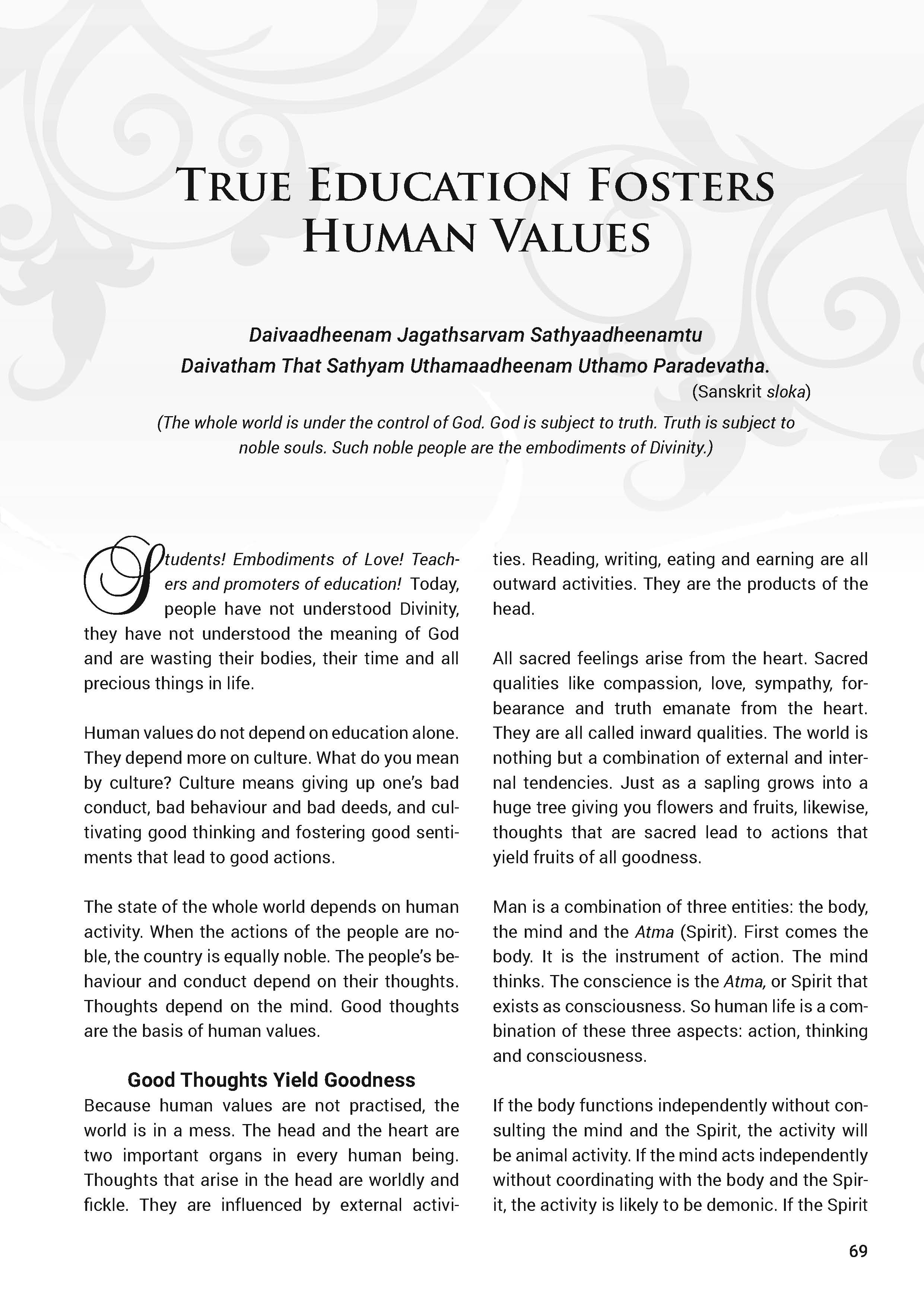 importance of values in human life