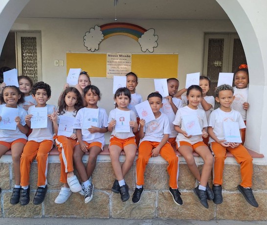 Brazil National Childrens Book Day Students With 10